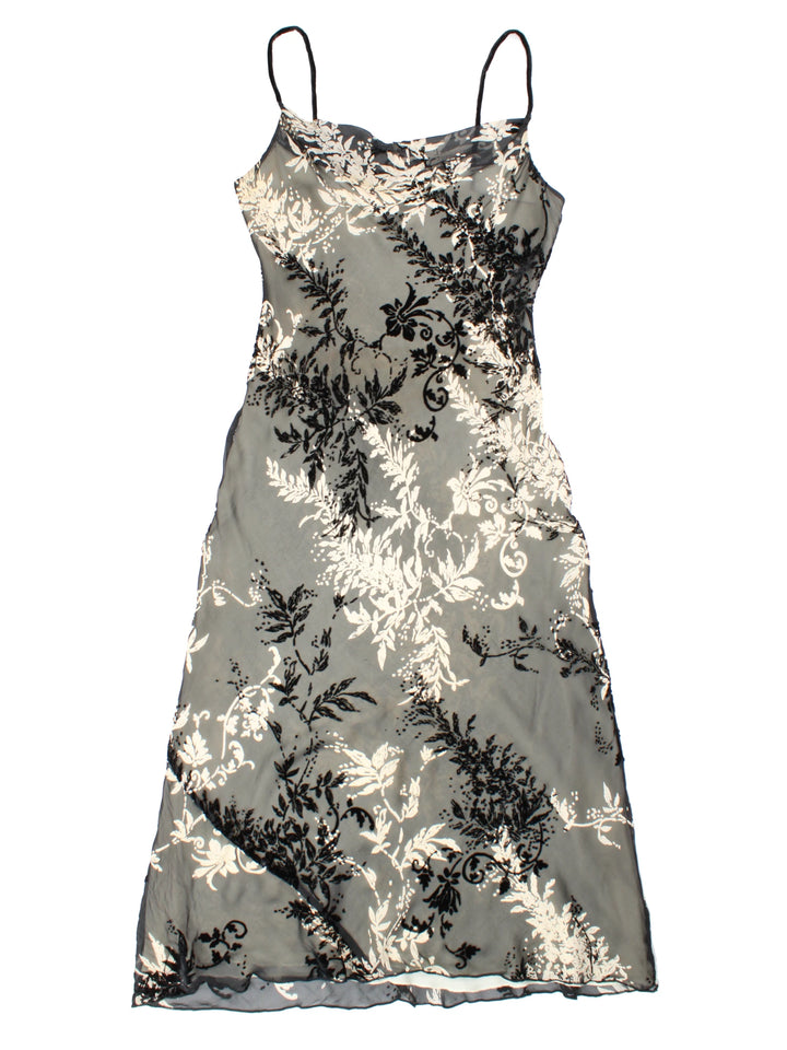 Y2K Floral Midi Dress (Size S)