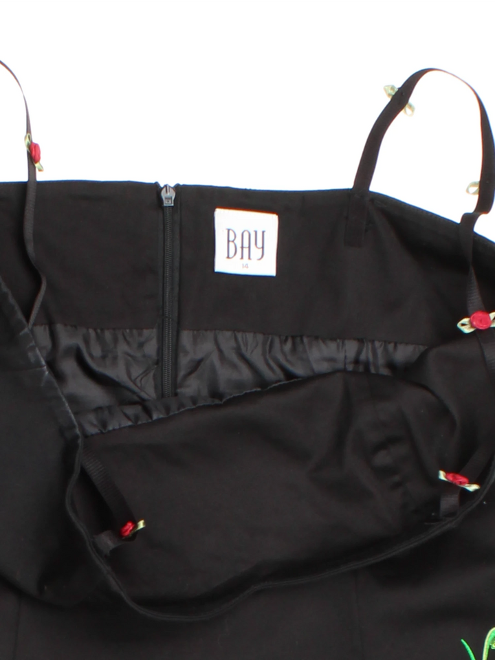 Y2K Floral Detail Mini Dress (Size XS)