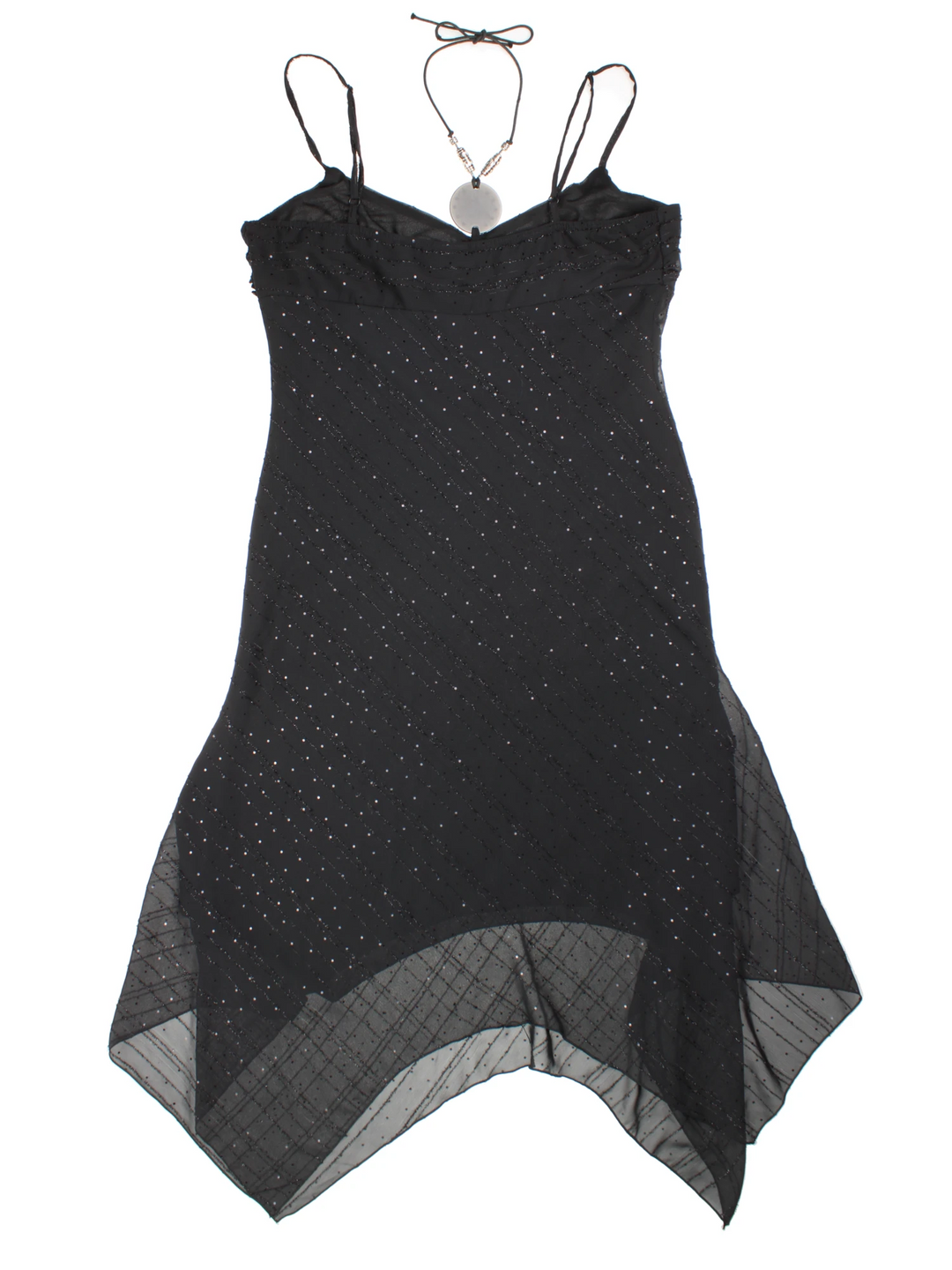 Y2K Necklace Detail Midi Dress (Size S)