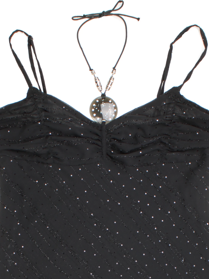 Y2K Necklace Detail Midi Dress (Size S)