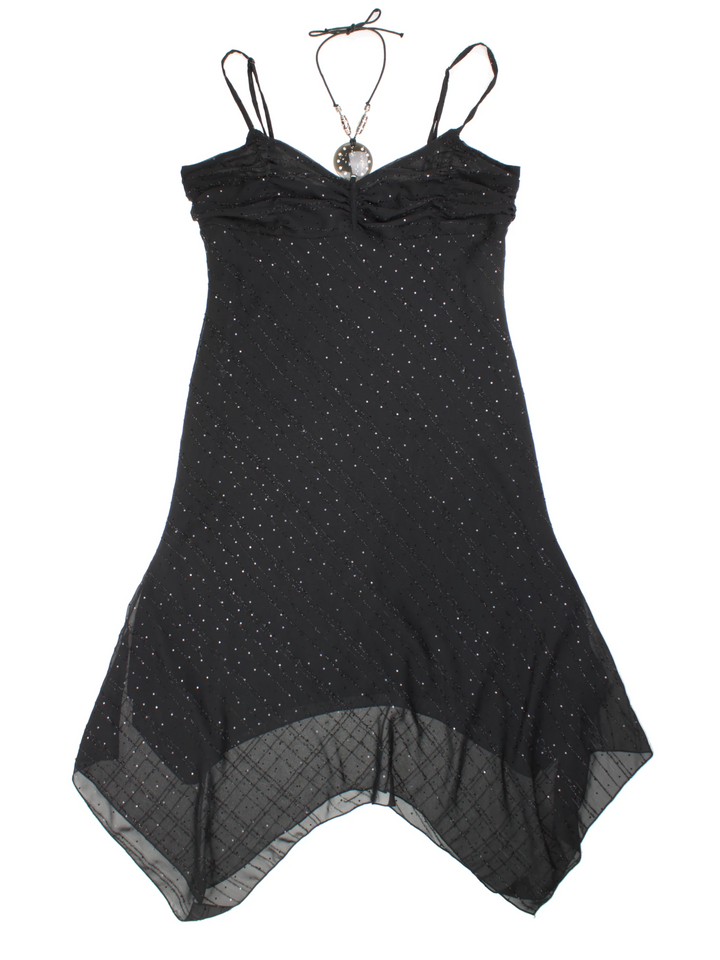 Y2K Necklace Detail Midi Dress (Size S)