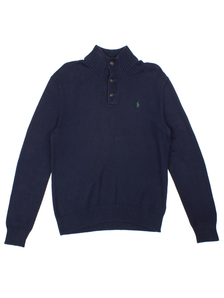 Ralph Lauren Half-Button Jumper (Size L)