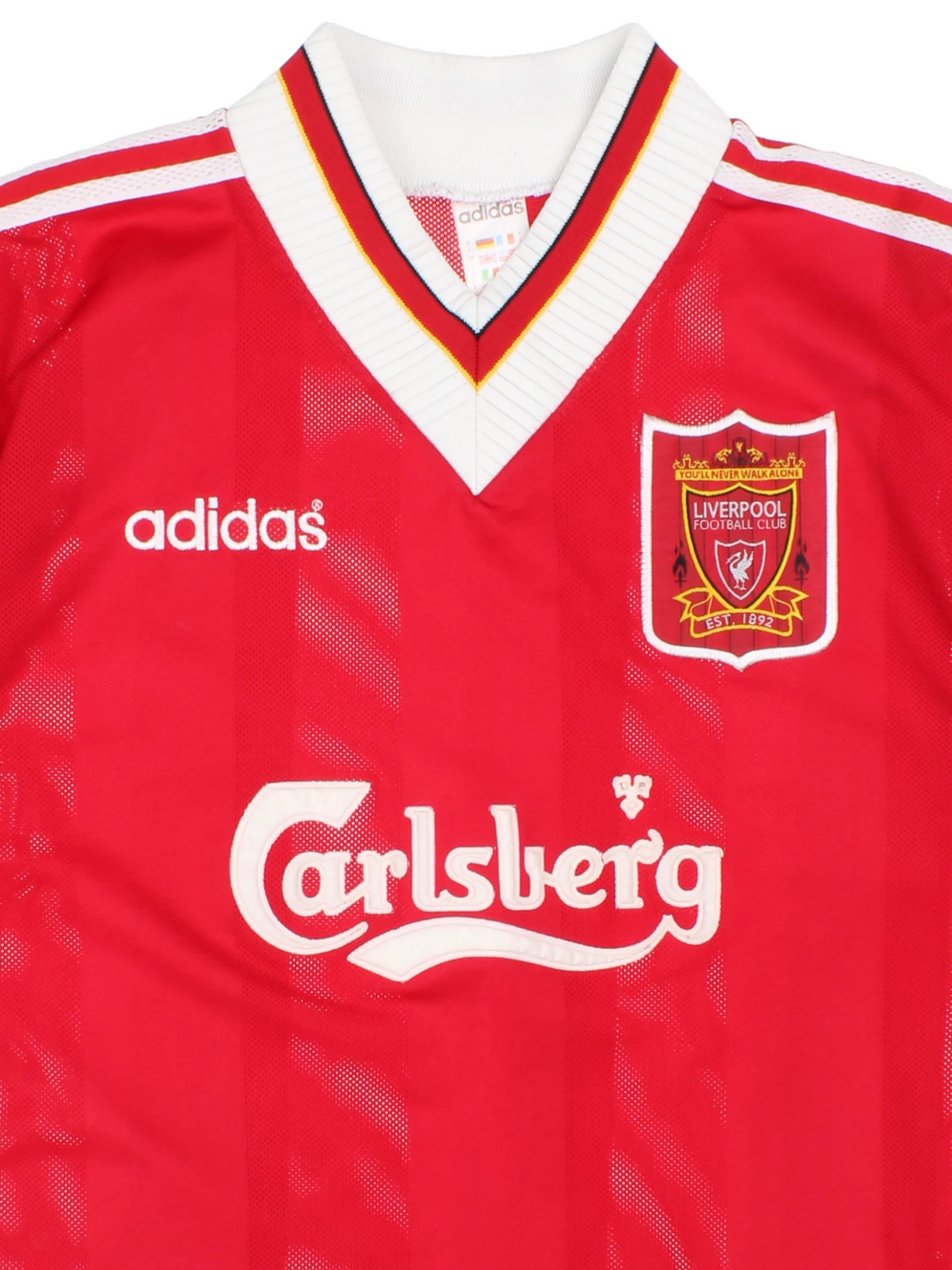 95-96 Adidas Liverpool Home Football Shirt (Size M)