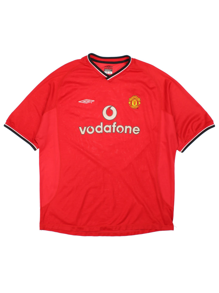 00-02 Umbro Manchester United Home Football Shirt (Size XL)