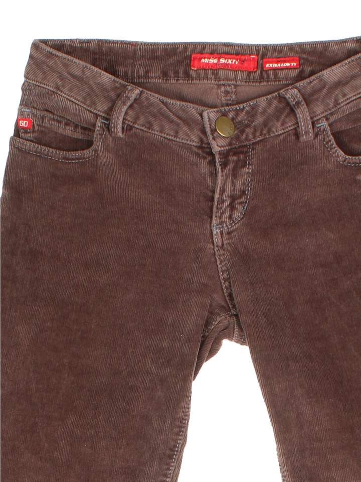 Y2K Miss Sixty Cord Flares Trousers (Size M)