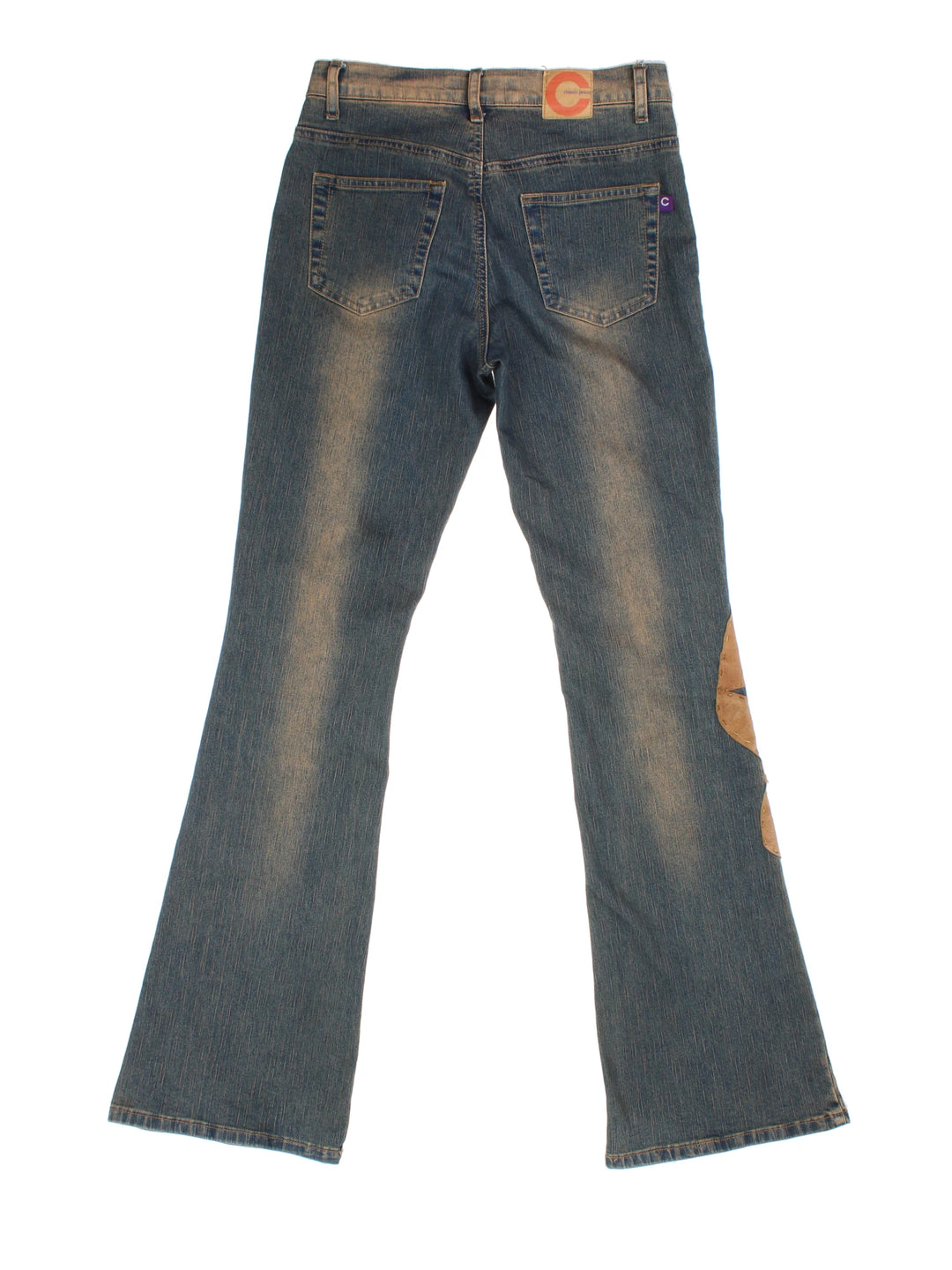 Y2K Patchwork Jeans (Size XS)