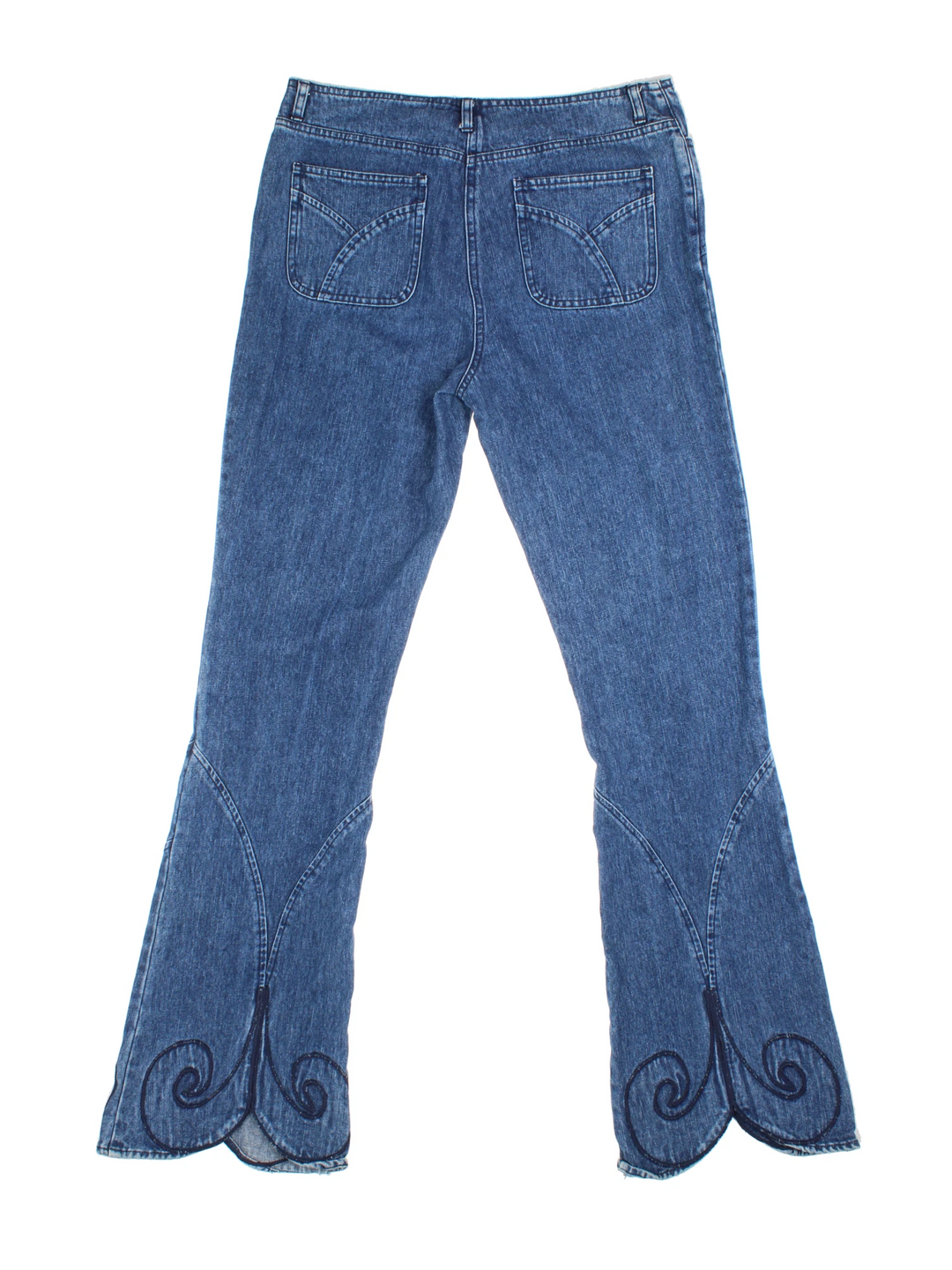 Y2K Scalloped Hem Jeans (Size L)