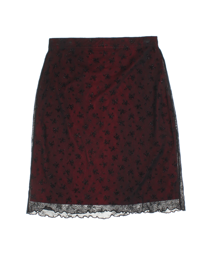 Y2K Mesh Mini Skirt (Size M)