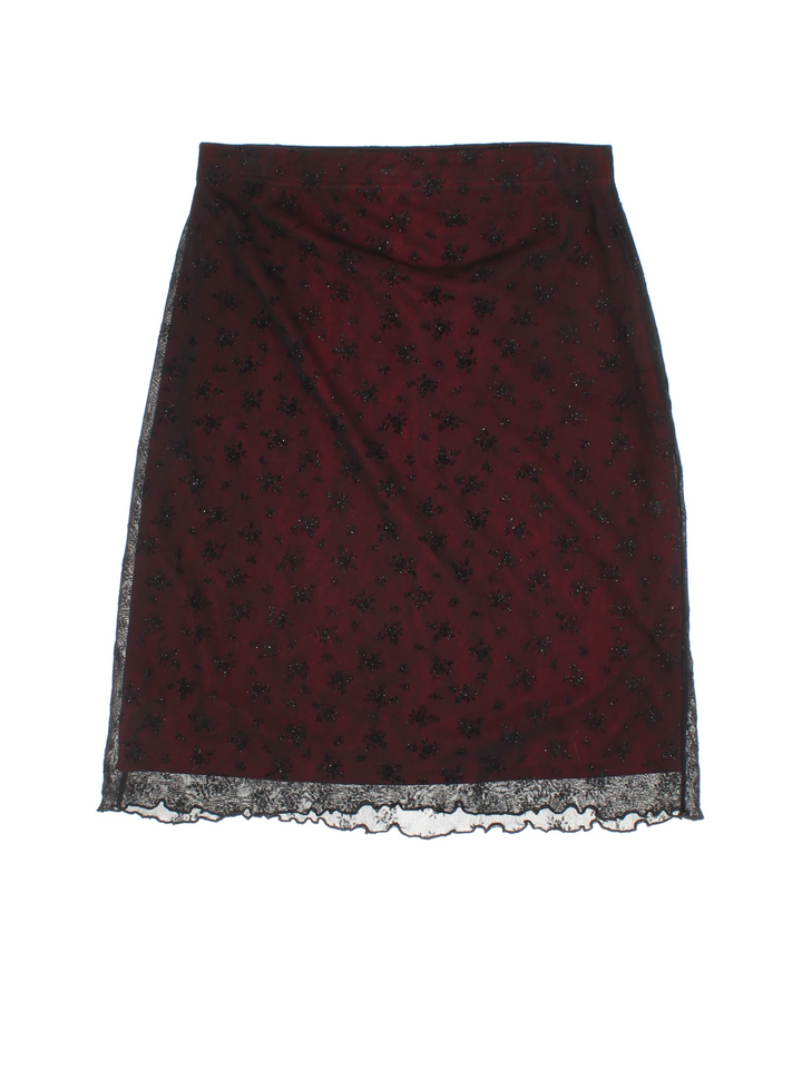 Y2K Mesh Mini Skirt (Size M)