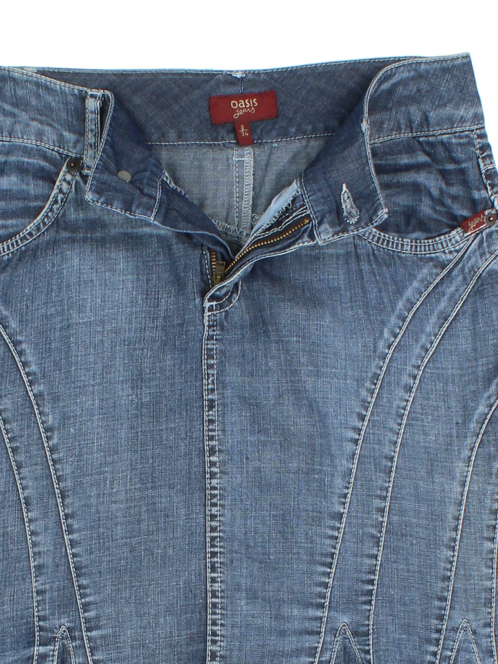 Y2K Denim Midi Skirt (Size M)