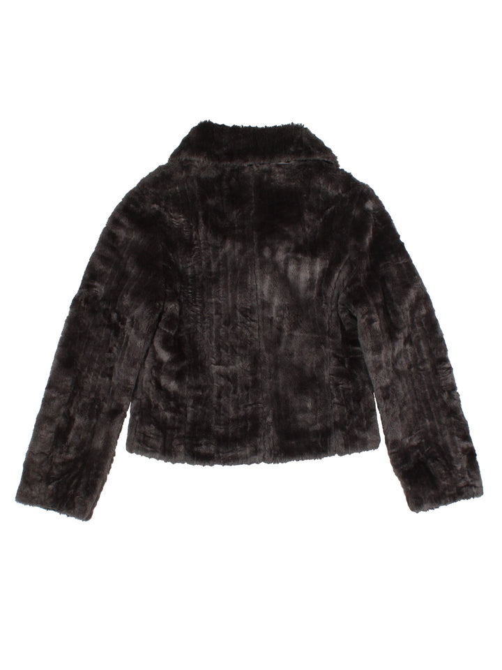 Y2K Faux Fur Jacket (Size XS)