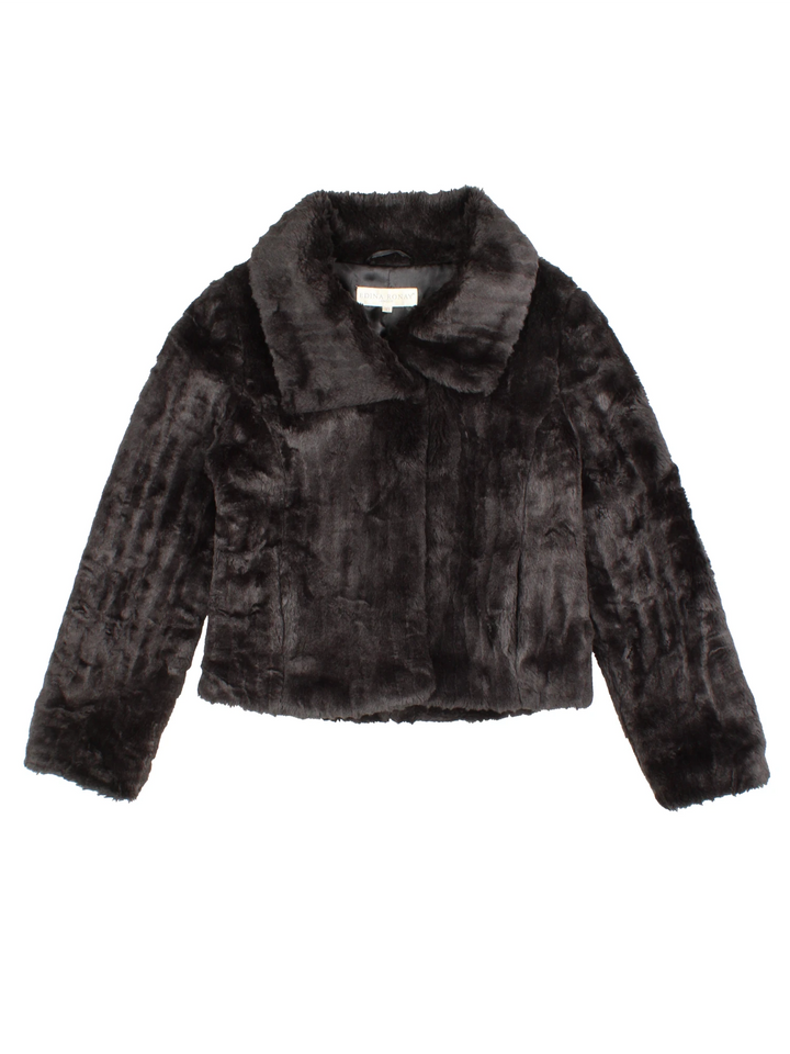 Y2K Faux Fur Jacket (Size XS)