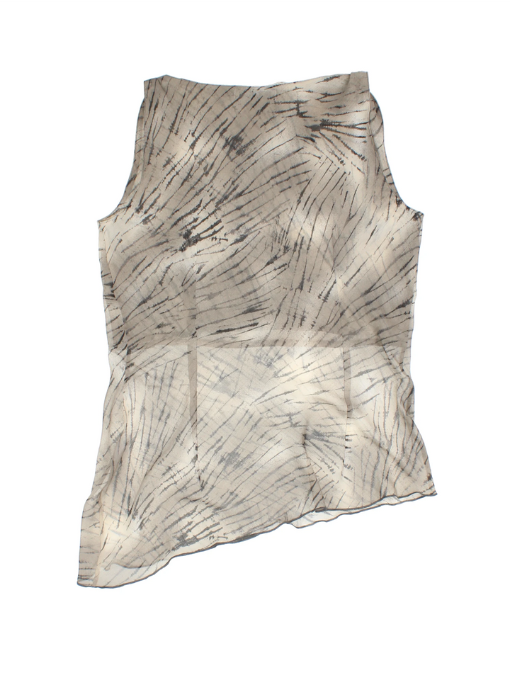 Y2K Sheer Asymmetrical Top (Size M)