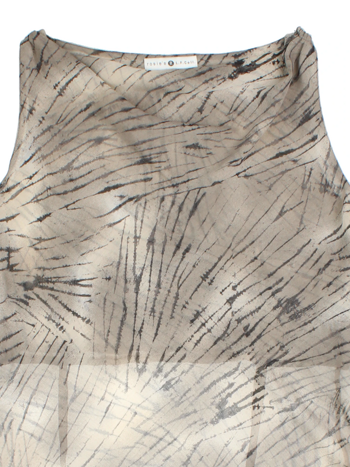 Y2K Sheer Asymmetrical Top (Size M)
