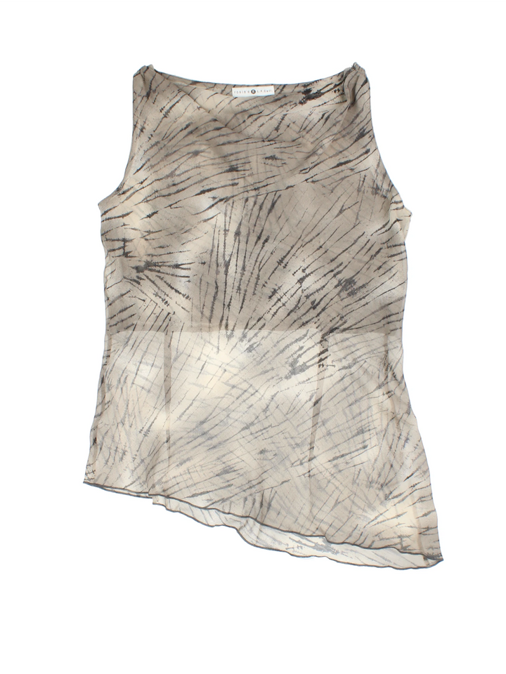 Y2K Sheer Asymmetrical Top (Size M)