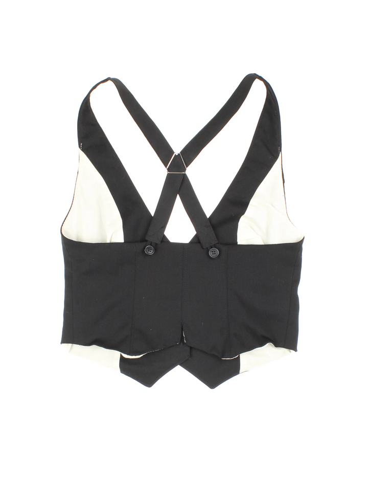 Y2K Cropped Waistcoat (Size XXS)