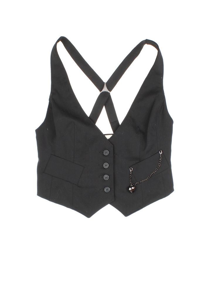 Y2K Cropped Waistcoat (Size XXS)
