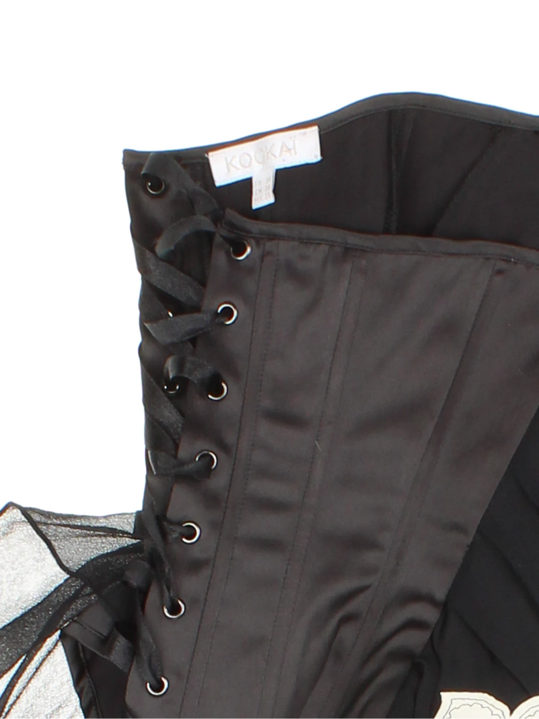 Y2K Kookai Sheer Floral Corset Top (Size XXS)