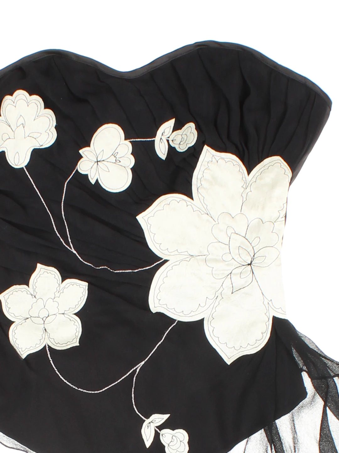 Y2K Kookai Sheer Floral Corset Top (Size XXS)