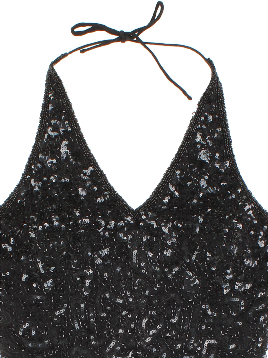 Y2K Sequin Lace Back Top (Size XXS)