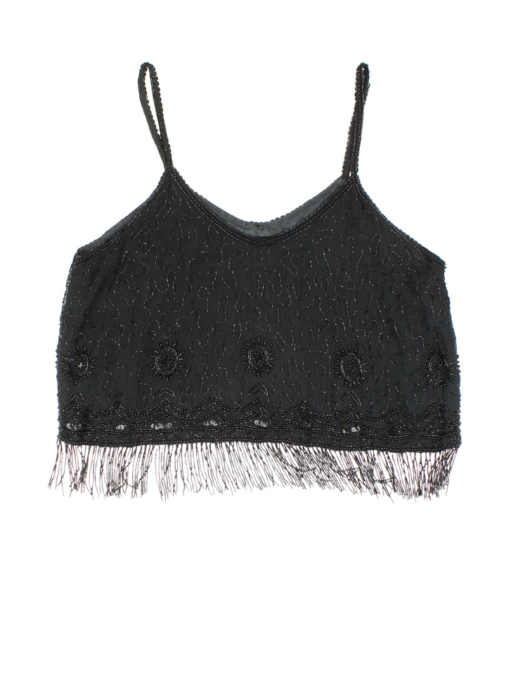 90's Beaded Crop Top (Size XS)