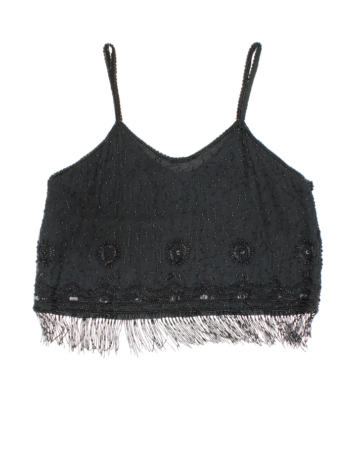 90's Beaded Crop Top (Size XS)