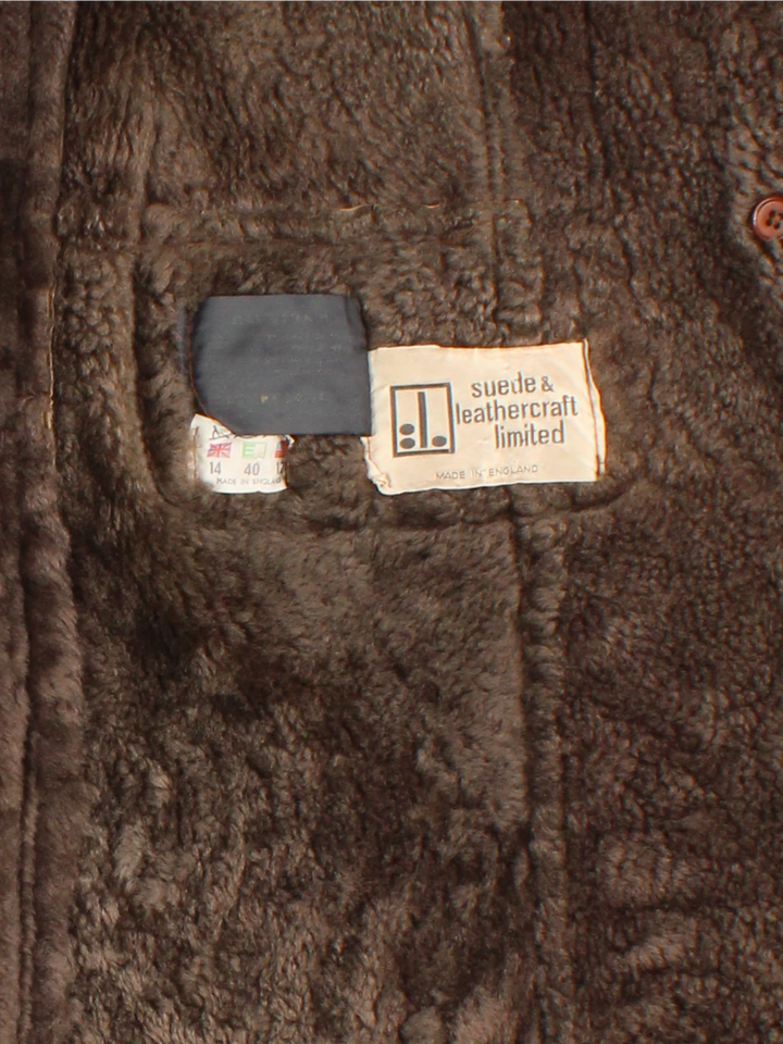 70's Suede Shearling Coat (Size M)