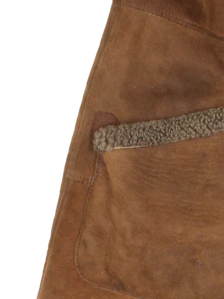 70's Suede Shearling Coat (Size M)