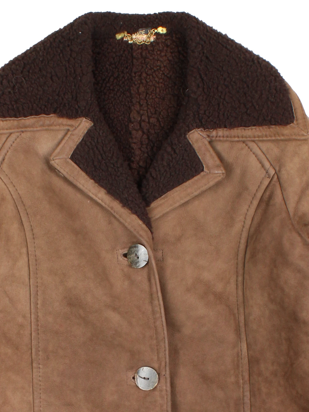 70's Suede Shearling Jacket (Size S)