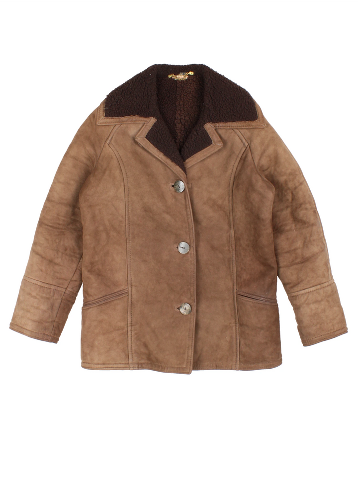 70's Suede Shearling Jacket (Size S)