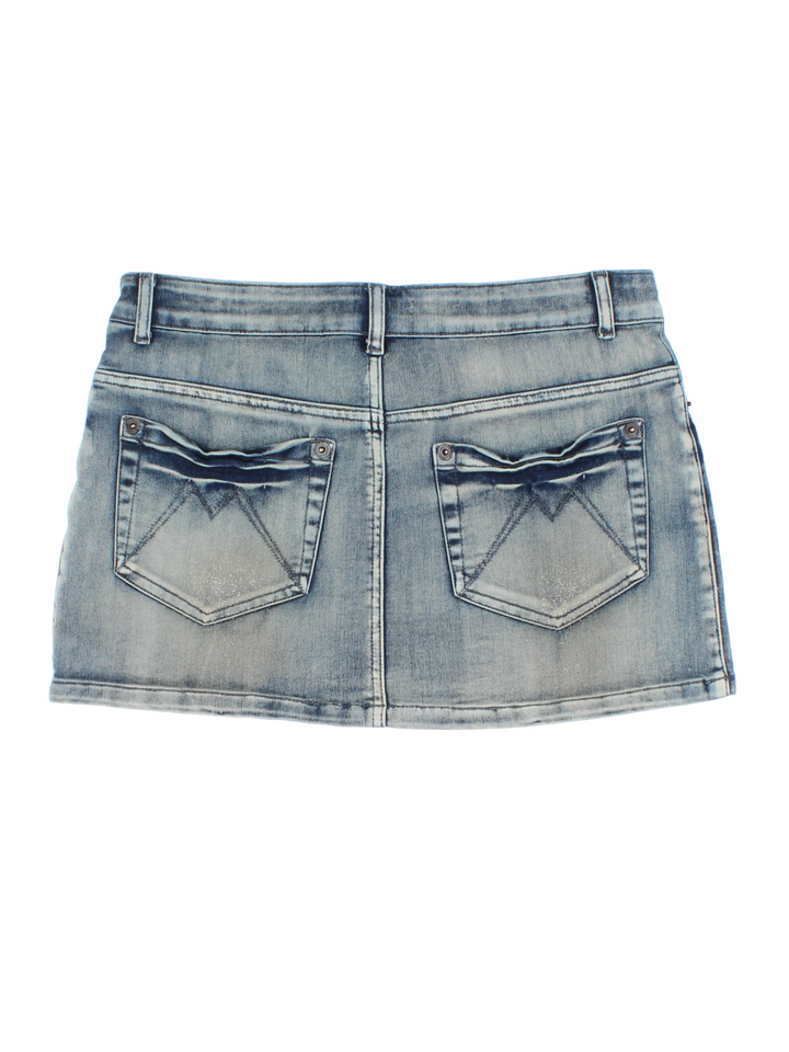 Y2K Morgan Denim Mini Skirt (Size XL)
