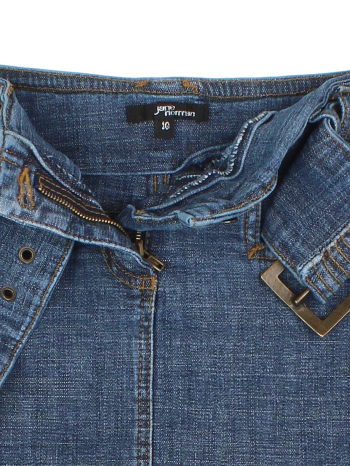 Y2K Jane Norman Denim Mini Skirt (Size M)