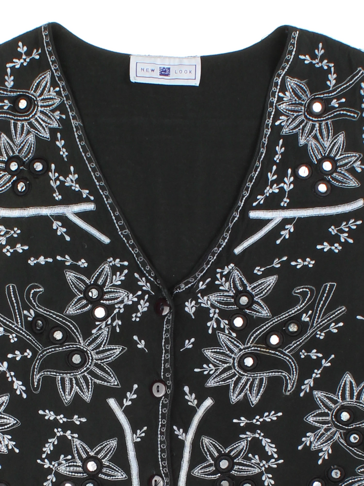 90's Embellished New Look Waistcoat (Size M)