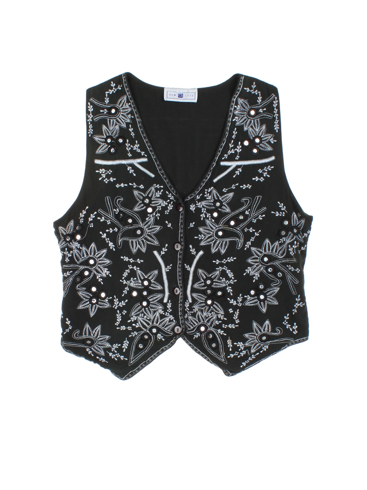 90's Embellished New Look Waistcoat (Size M)