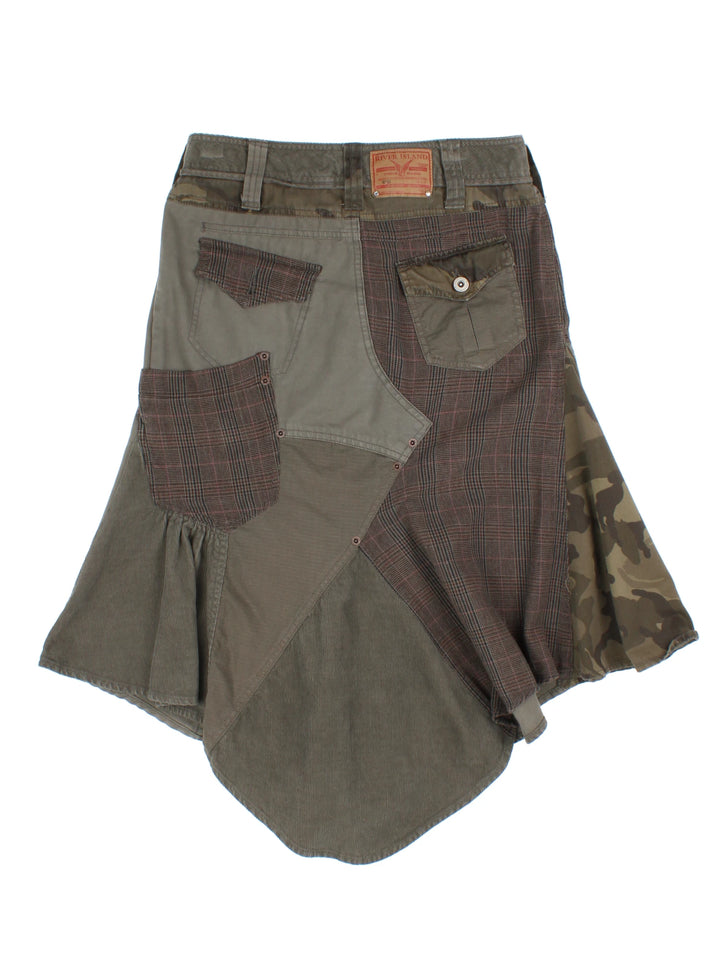 Y2K Asymmetrical Midi Skirt (Size M)