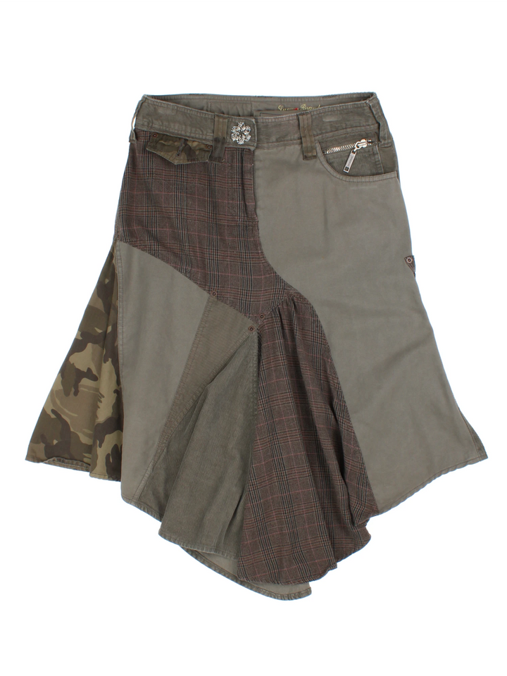 Y2K Asymmetrical Midi Skirt (Size M)
