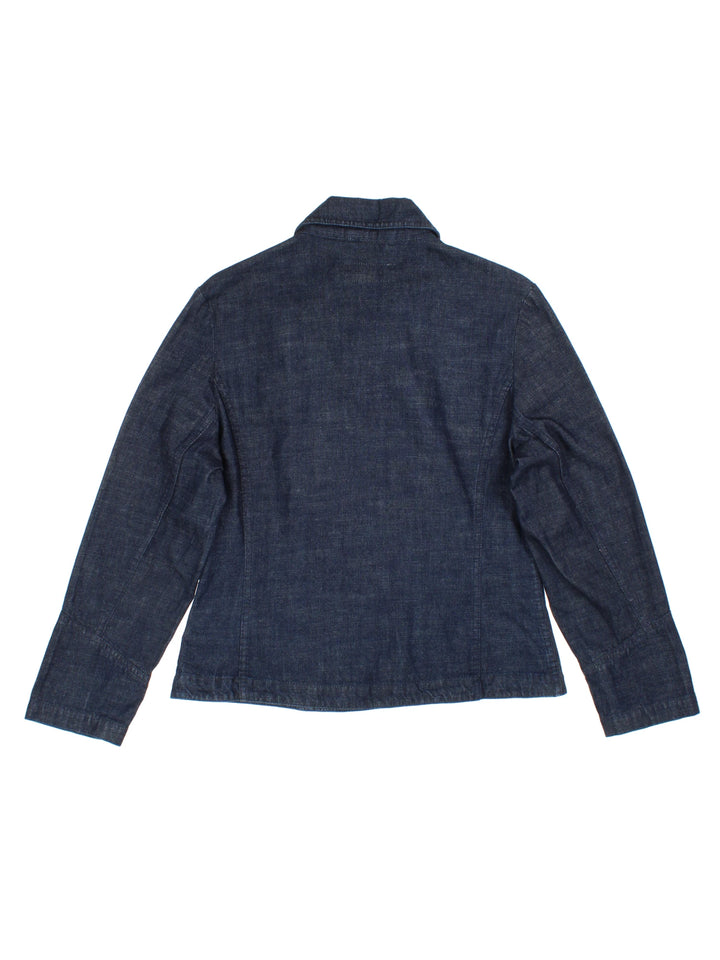 Y2K Double Breasted Denim Jacket (Size M)