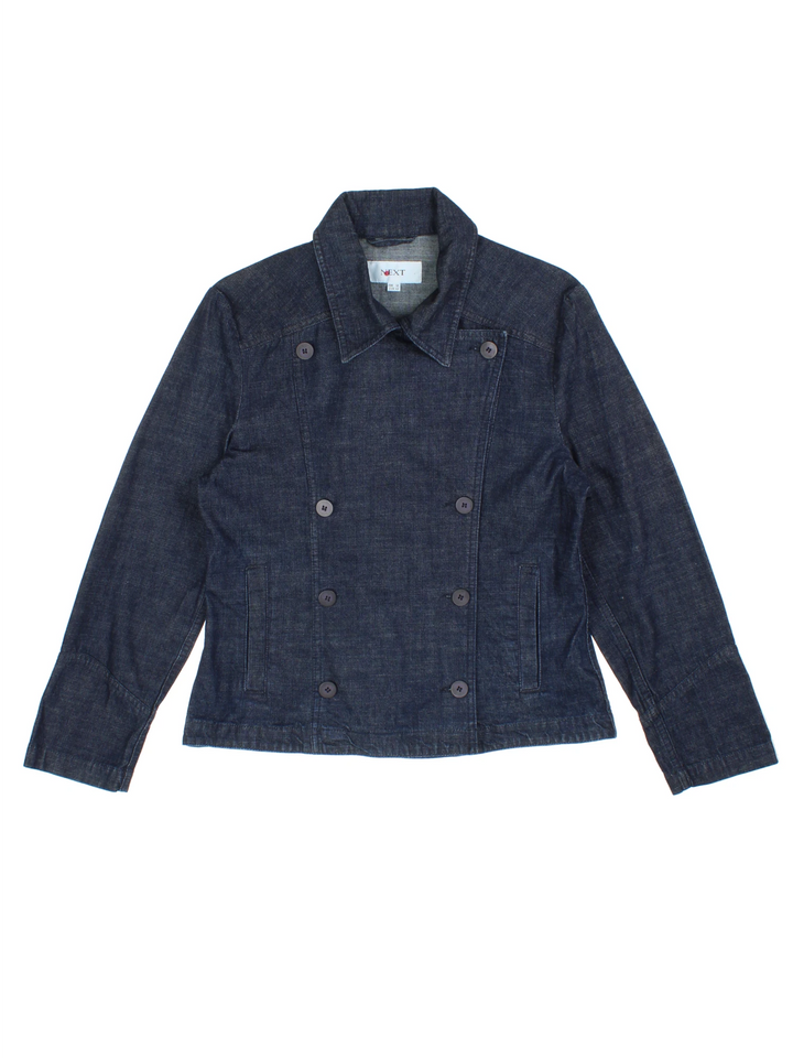Y2K Double Breasted Denim Jacket (Size M)