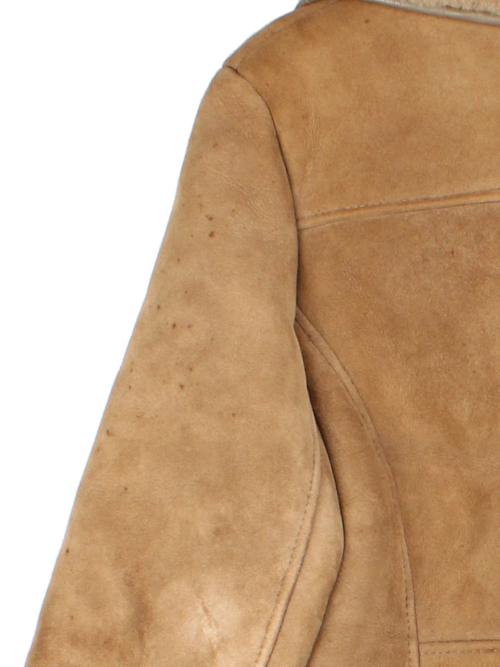70's Suede Shearling Coat (Size S)