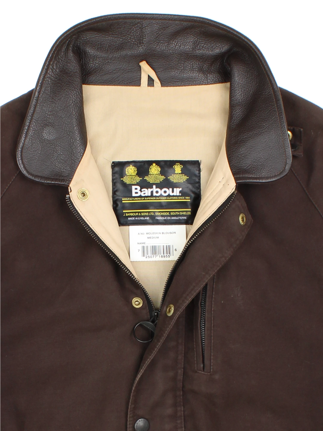 Barbour Moleskin Jacket (Size XL)