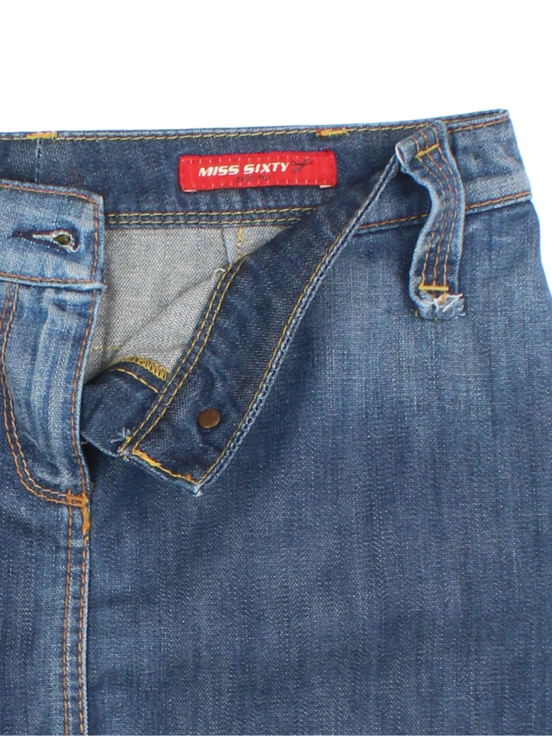 Y2K Miss Sixty Denim Mini Skirt (Size L)