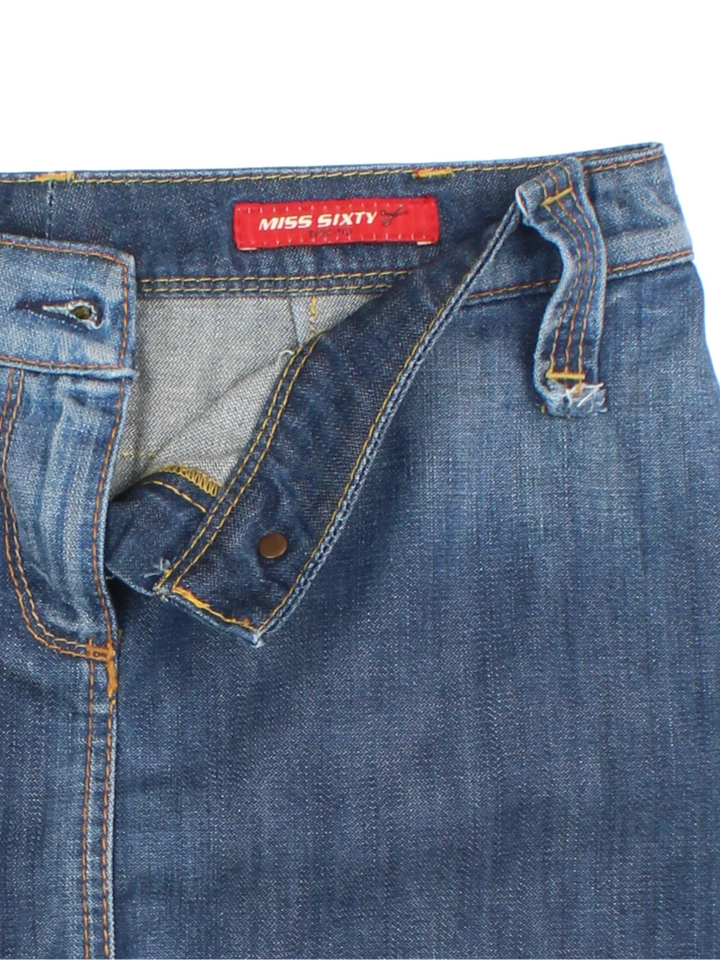 Y2K Miss Sixty Denim Mini Skirt (Size L)