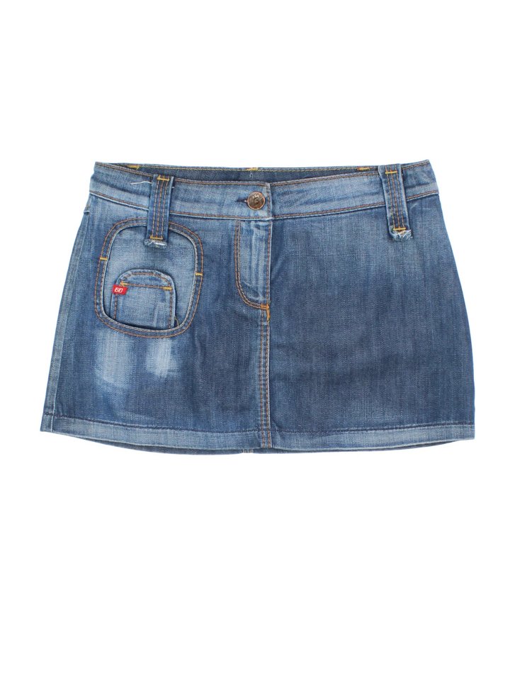 Y2K Miss Sixty Denim Mini Skirt (Size L)
