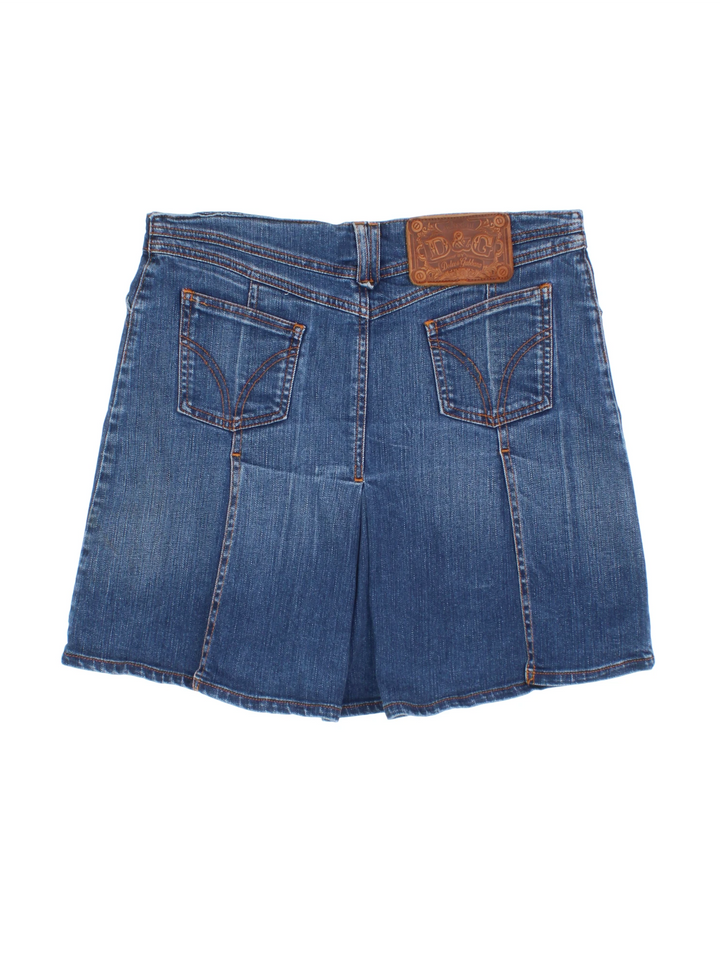 Y2K Dolce & Gabbana Denim Mini Skirt (Size XL)