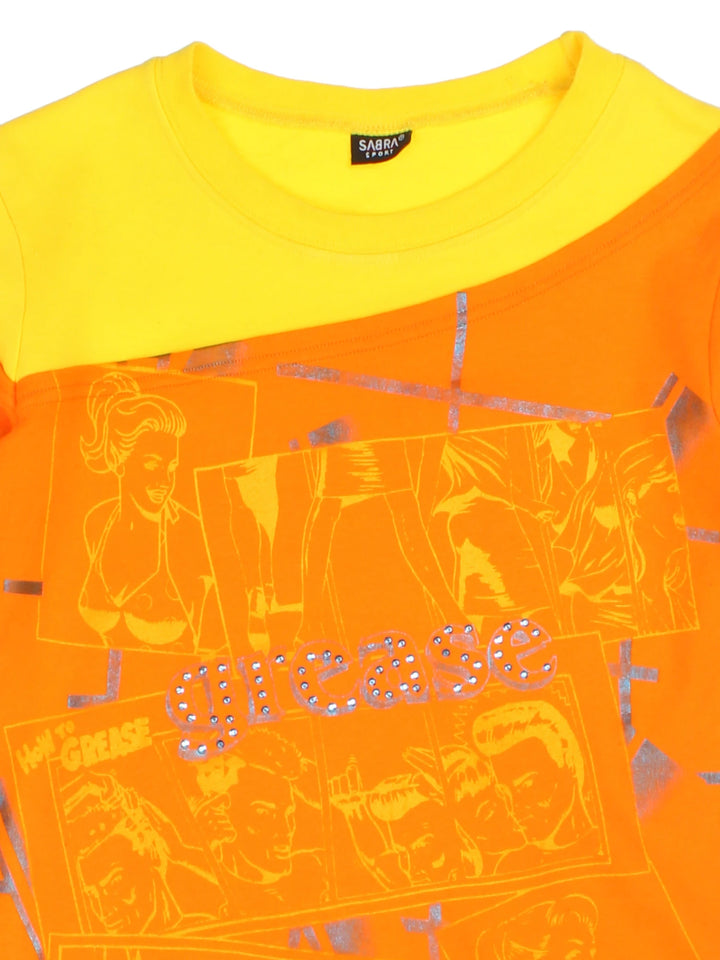 Y2K Grease Long Sleeve Top (Size XXS)