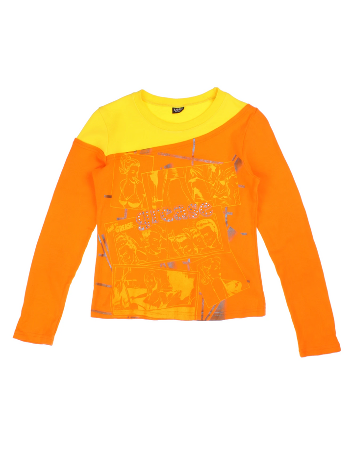 Y2K Grease Long Sleeve Top (Size XXS)