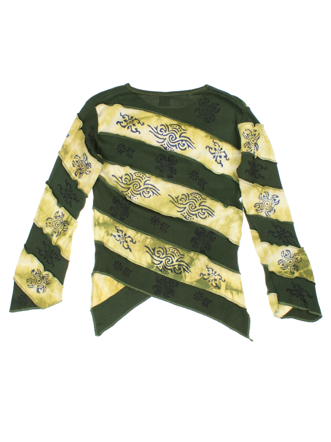 Y2K Asymmetric Stripe Top (Size XXS)