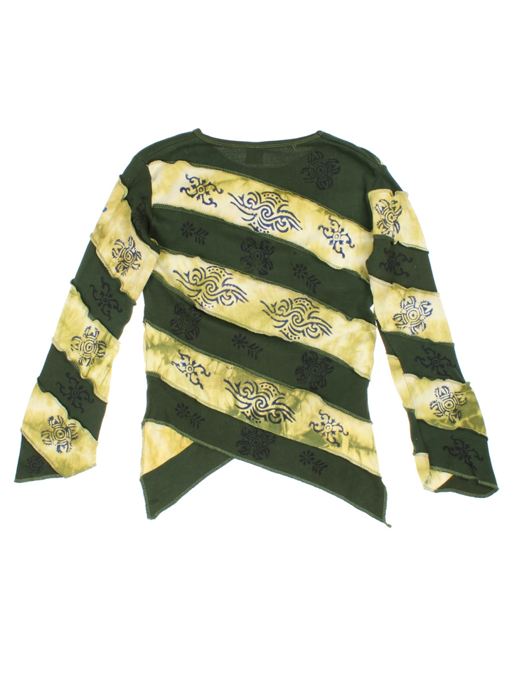 Y2K Asymmetric Stripe Top (Size XXS)