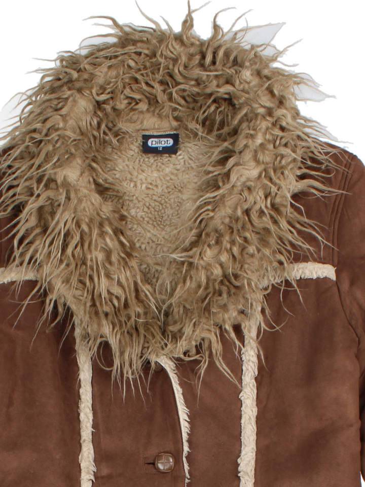 Y2K Afghan Coat (Size S) - VintageFolk