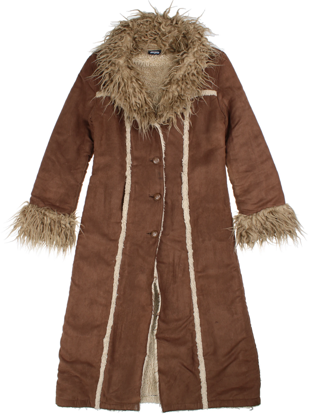 Y2K Afghan Coat (Size S) - VintageFolk